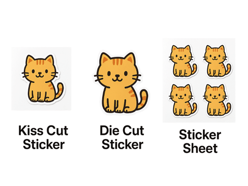 Die Cut vs Kiss Cut Stickers Die Cut vs Kiss Cut Stickers